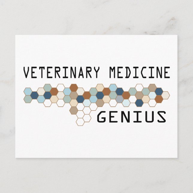 Cartão Postal Medicina Veterinária Genius (Frente)
