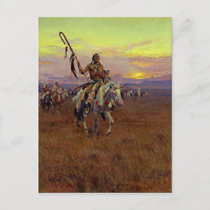 Cartão Postal Medicine Man (1916) por Charles Marion Russell