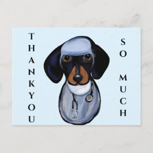 CARTÃO POSTAL MÉDICO DACHSHUND