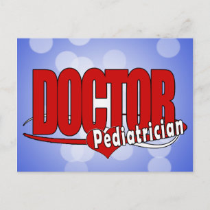 CARTÃO POSTAL MÉDICO DE LOGOTIPO PEDIATRICIAN