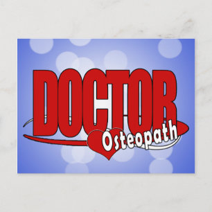 CARTÃO POSTAL MÉDICO DE LOGOTIPOS OSTEOPATH
