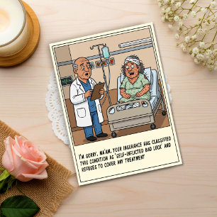 Cartão Postal Médico Diagnostica Paciente Manchada - Seja Saudáv