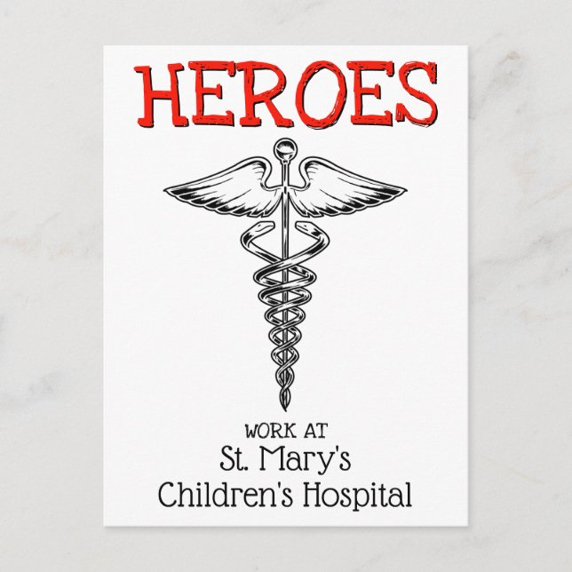 Cartão Postal Médico Enfermeiro Hospital Médico Enfermeiro Obrig (Frente)