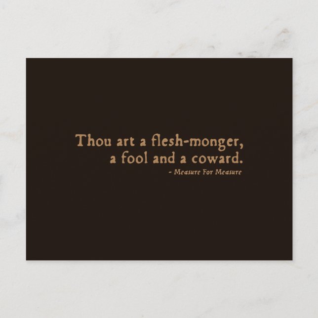 Cartão Postal Medida Para Insulto De Medida (Frente)