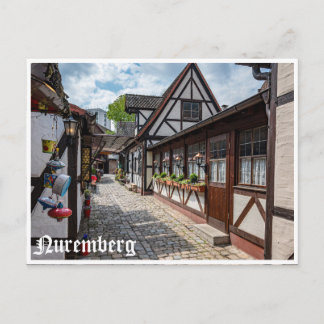 Cartão Postal Medieval e meio-compradas em Nuremberga, na Aleman