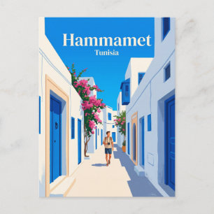 Cartão Postal Medina de Hammamet Tunísia