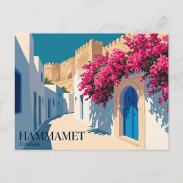 Cartão Postal Medina de Hammamet Tunísia
