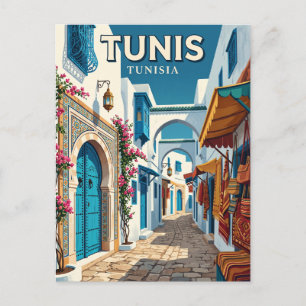 Cartão Postal Medina de Tunes Tunísia