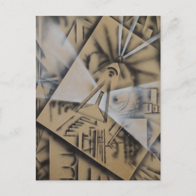 Cartão Postal Meditação - Abstrato por Gene Foltuz Mini Impressã (Frente)