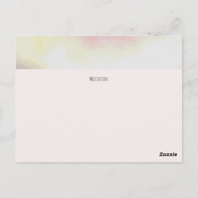 Cartão Postal Meditação - Coleção "Paz, Estar" (Verso)