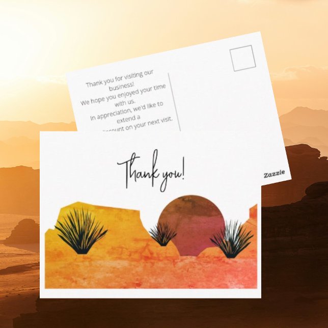 Cartão Postal Meditação da Lua Desértica Suave Obrigado (Criador carregado)