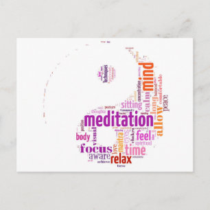 Cartão Postal Meditação de arte