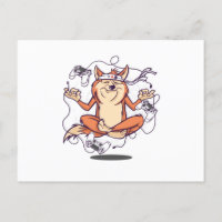 Meditação de cão jogador