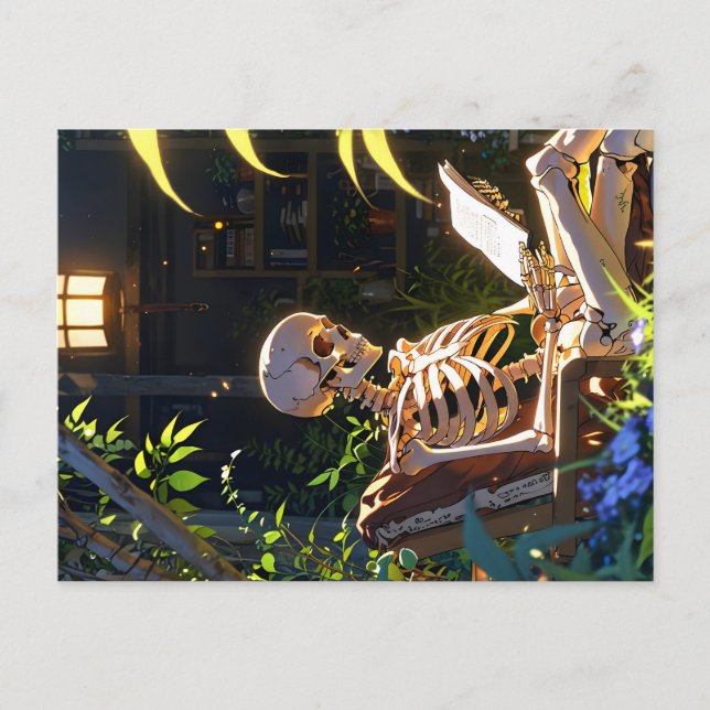 Cartão Postal Meditação e Amor Eterno da Leitura em Heav (Frente)