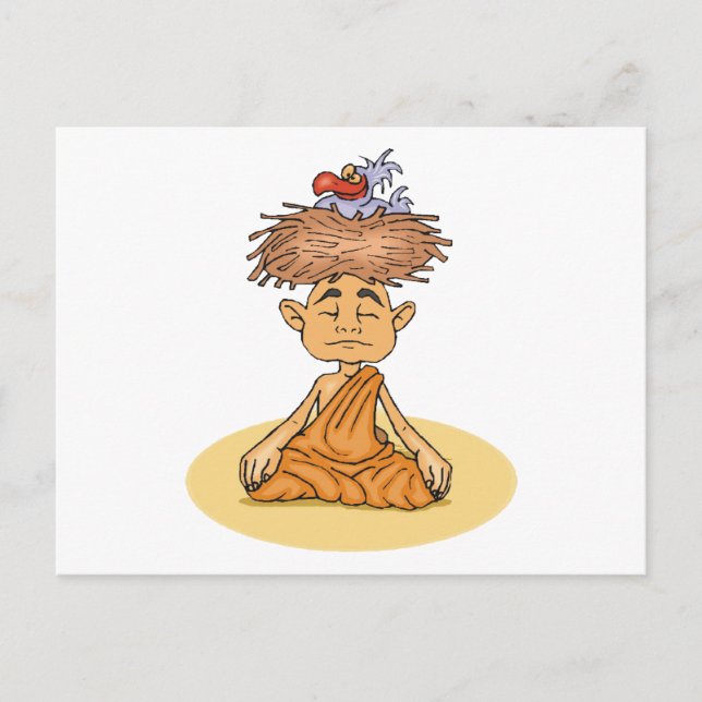 Cartão Postal Meditação Engraçada (Frente)