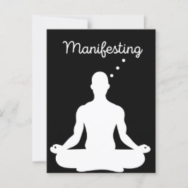 Cartão Postal Meditação Manifestante Visual para Vibes Positivas