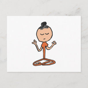 Cartão Postal Meditando budista