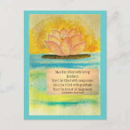 Cartão Postal Meditation Card/ Buddhist Metta prayer