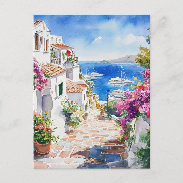 Cartão Postal Mediterranean Summer (Frente)