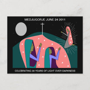CARTÃO POSTAL MEDJUGORJE, ANIVERSÁRIO DE 30 ANOS