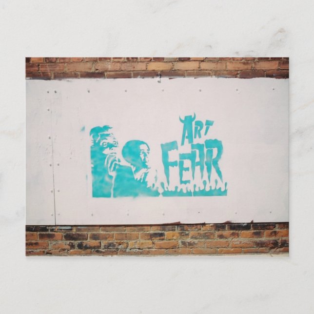 Cartão Postal medo da arte (Frente)