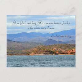 Cartão Postal Medo de Deus e Mantenha seus Mandamentos Postais
