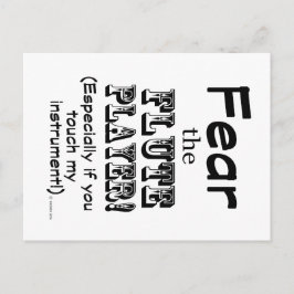 Cartão Postal Medo Do Jogador De Flauta