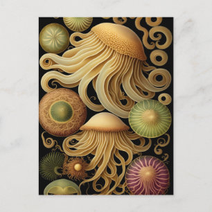 Cartão Postal medusa Modern Haeckel