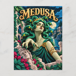 Cartão Postal Medusa, Monstro de Corte de Papel