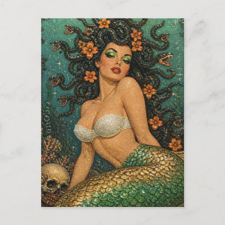 Cartão Postal Medusa Sereia