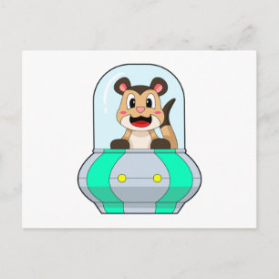 Cartão Postal Meerkat com Submarino