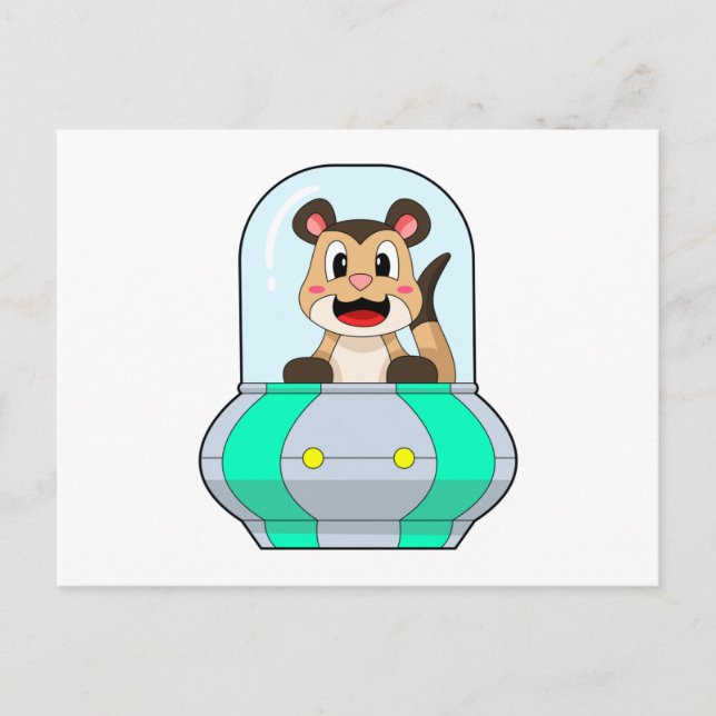 Cartão Postal Meerkat com Submarino (Frente)