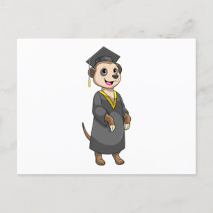 Cartão Postal Meerkat como estudante de Diploma