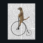 Cartão Postal Meerkat em Black Penny Farthing<br><div class="desc">Children's</div>