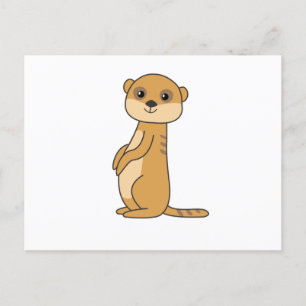 Cartão Postal Meerkat Sweet Animal For Children
