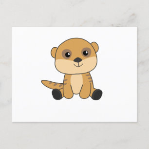 Cartão Postal Meerkat Sweet Animal For Children