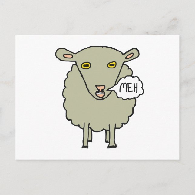 Cartão Postal Meh Sheep (Frente)