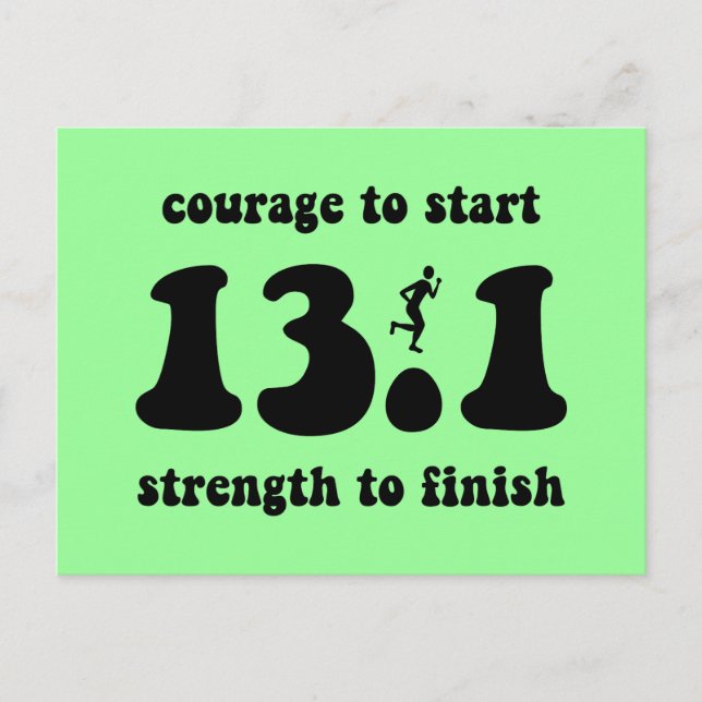 Cartão Postal Meia maratona inspiradora (Frente)