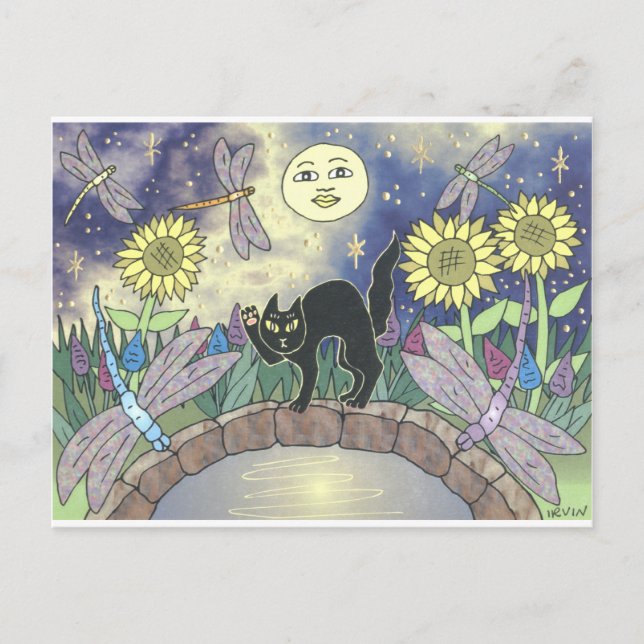 Cartão Postal Meia-noite no Jardim das Dragas (Frente)