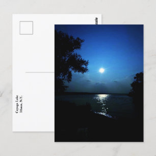 CARTÃO POSTAL MEIA-NOITE NO LAGO