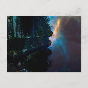 Cartão Postal Meia-noite no lago