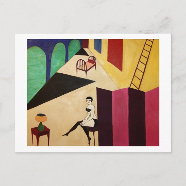 Cartão Postal Meias pretas (Frente)