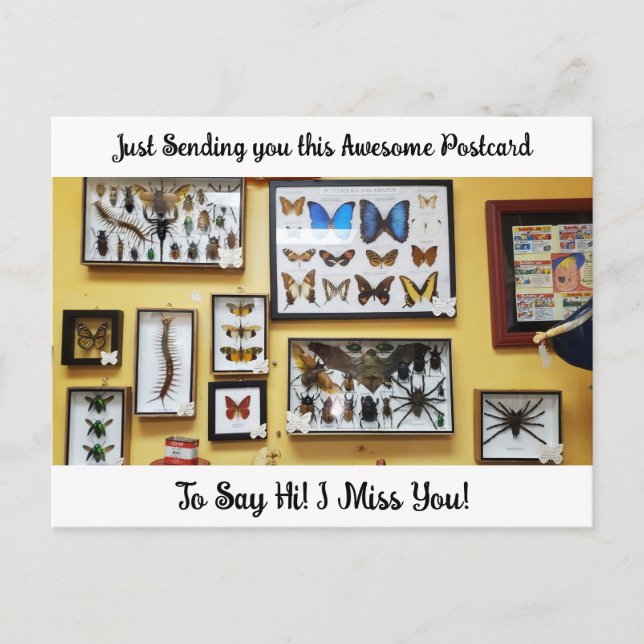 Cartão Postal Meio assustador, "Eu Sinto Sua Falta", Dizendo Seu (Frente)