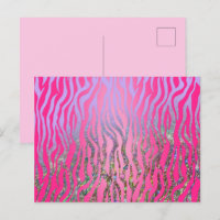 Meio Brilho Impressão Tigre Rosa