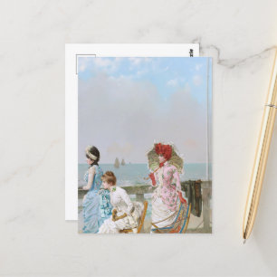 Cartão Postal Meio-dia no mar por Vittorio Matteo Corcos