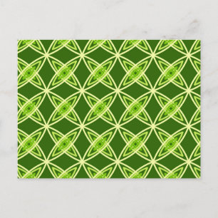 Cartão Postal Meio século Atômica Moderno - Verde-Azul