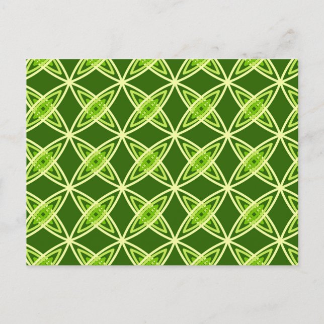 Cartão Postal Meio século Atômica Moderno - Verde-Azul (Frente)