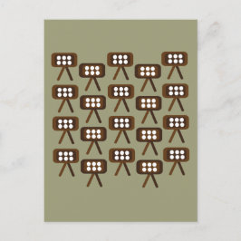 Cartão Postal Meio século Moderno de Televisão Decorativa