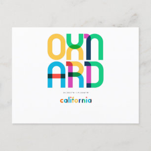 Cartão Postal Meio século Oxnard California, Pop Art,