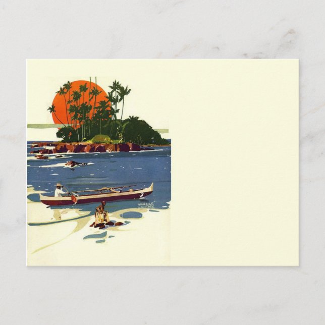 Cartão Postal Meio século Tiki do vintage (Frente)